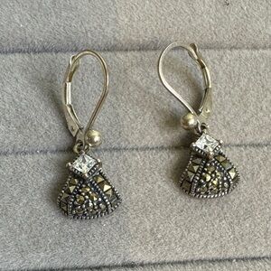 Elegant Sterling Silver and Marcasite  Earrings